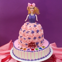 Pinky Barbie Doll Cake 3 kg